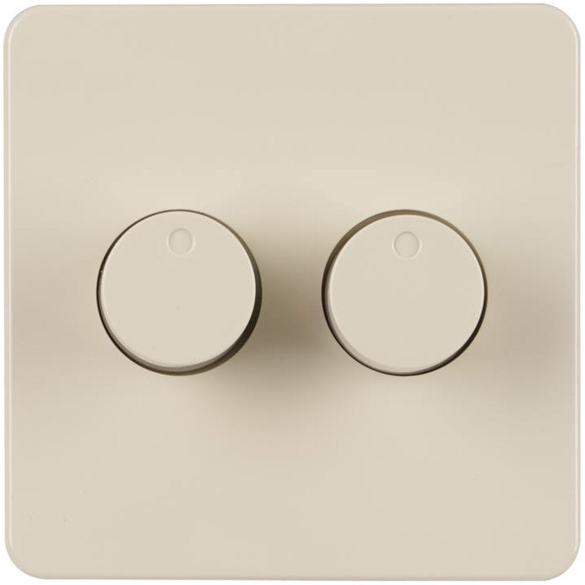 Peha Einbau-Zentralplatte creme mit Knopf für Duo-Dimmer