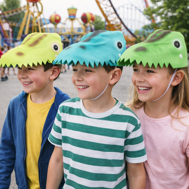 Eddy Toys Dinosaurierhut – Anziehkleidung für Jungen und Mädchen – ca. 16 x 18 x 10 cm – sortiert – 1 zufällige Farbe