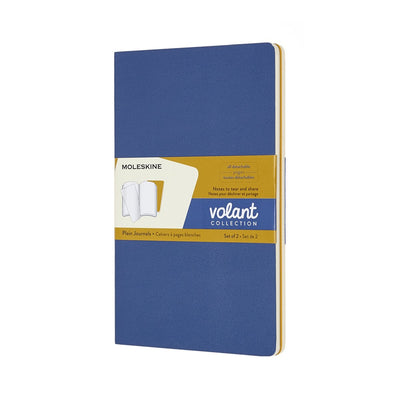 Moleskine Volant-Notizbücher – groß – leer – blau-gelb