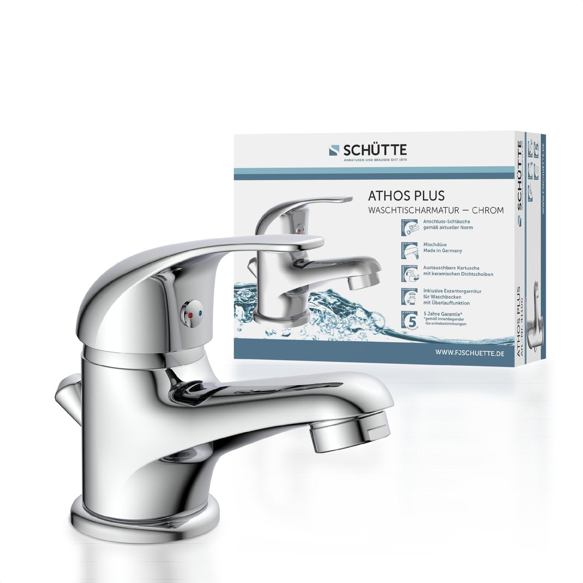 Ngk Schutte Athos Plus Einhebel-Waschtisch aus Meran | Chrom 41100
