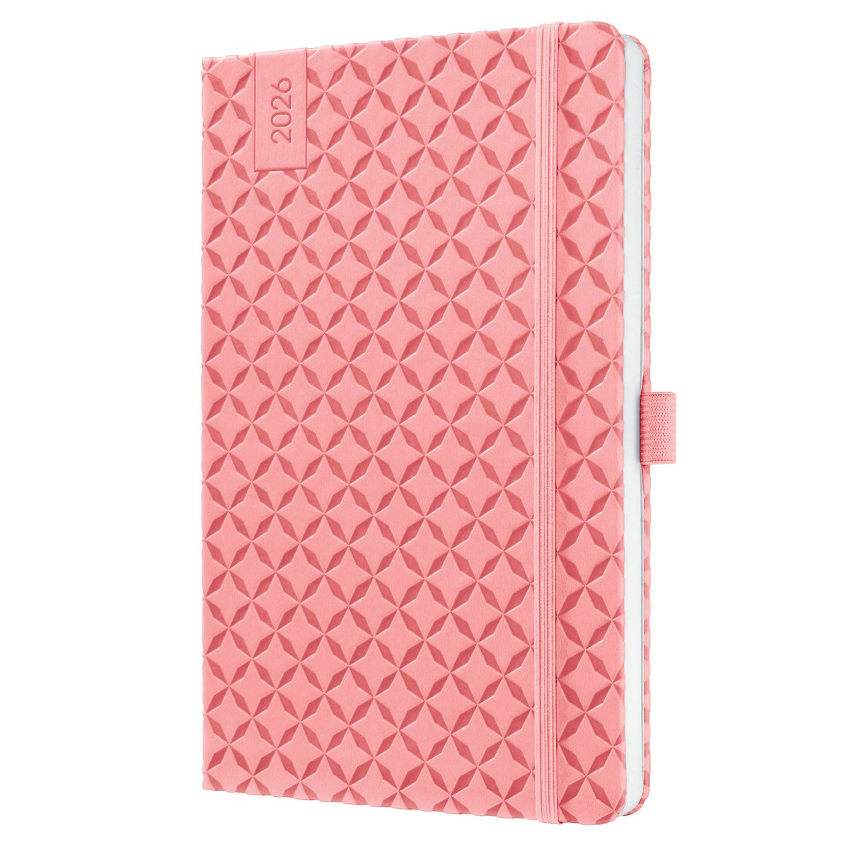 Sigel Wochenplaner Flair 2026 – Größe A5 – rosa rosa – Hardcover – si-j6111