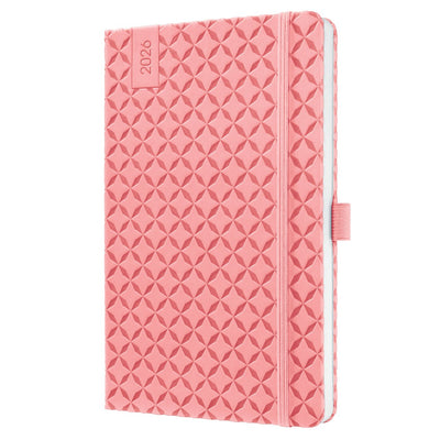 Sigel Wochenplaner Flair 2026 – Größe A5 – rosa rosa – Hardcover – si-j6111