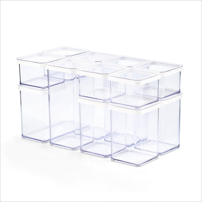 Rotho Loft – Set Premium Vorratsdosen 12-teilig – luftdicht – spülmaschinenfest – weiß