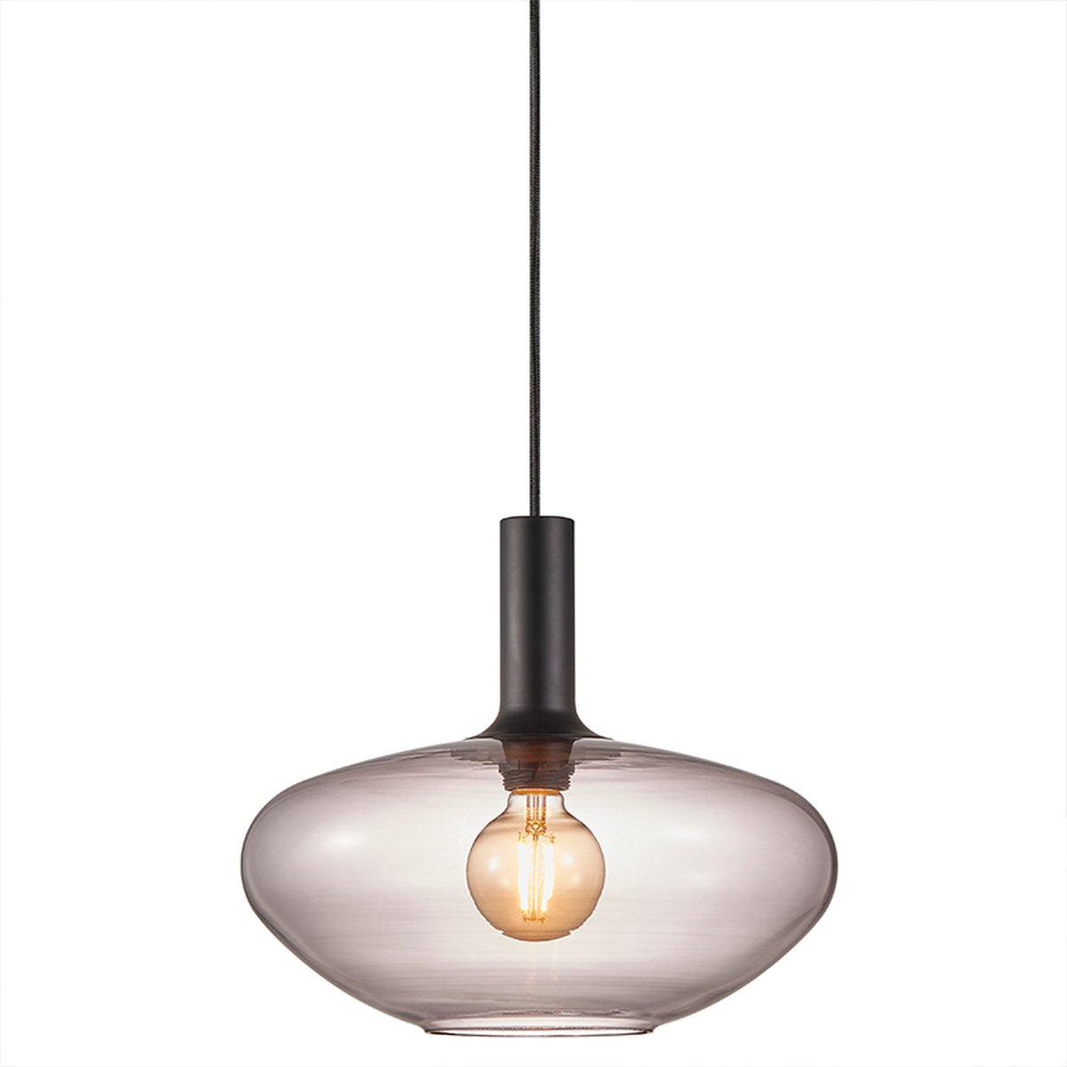 Nordlux Alton 35-Hängelampe-E27-Rauchglas schwarz
