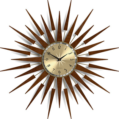 Newgate Pluto – Wanduhr – dunkles Holz