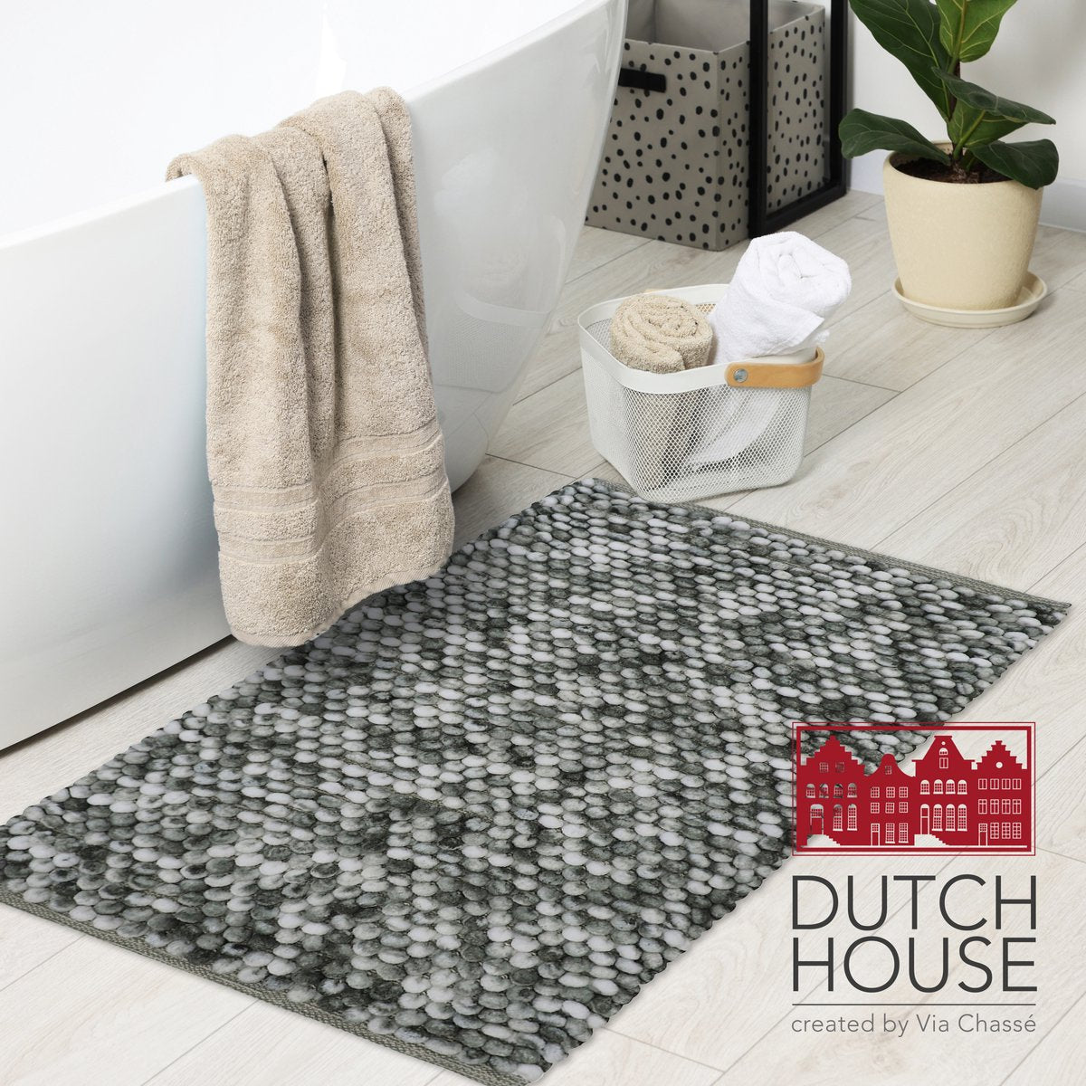 Badmat dunkelgrau 60x90cm caorle