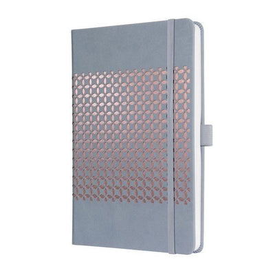 Sigel Notizbuch Jolie – Impress – A5 – Hardcover – 174 Seiten – liniert – 80-Gramm-Papier – Gletschergrau – Si-JN209