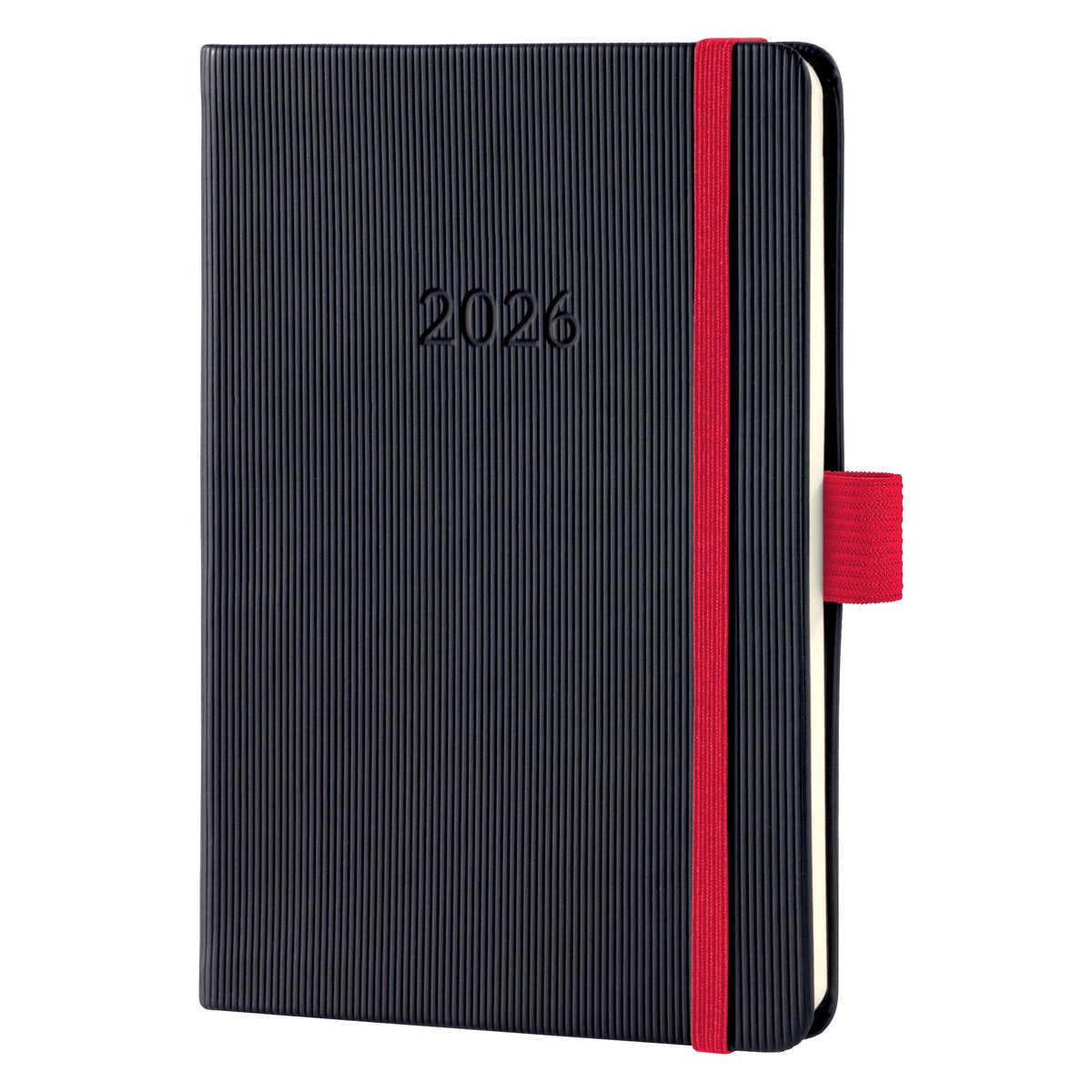 Sigel Wochenplaner 2026 Conceptum – Format A6 – Schwarz Rot – Hardcover – SI-C2609