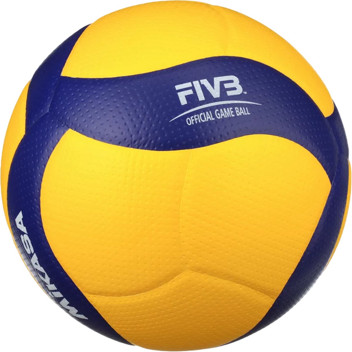 Mikasa – Volleyball – V200W FIVB – Volleyball – Unisex – Mikrofaser – Profi-Gameball – Gelb Blau – Größe 5