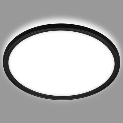 Briloner - LED-Badezimmerbeleuchtung - Deckenleuchte mit Hintergrundbeleuchtung - Badezimmer-Deckenleuchte - IP44 - ø42 cm - Schwarz