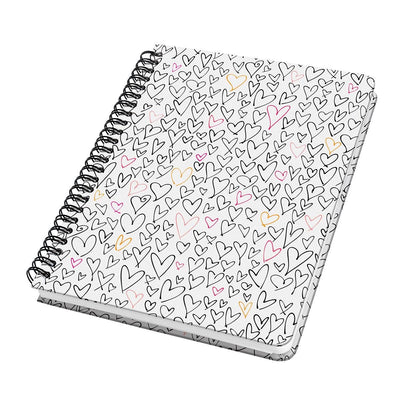 Sigel Spiralnotizbuch – Jolie – Hardcover – A5 – 120 Seiten – Punkte – 100-Gramm-Papier – wilde Herzen – SI-JN620