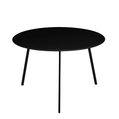 Mica Dekorationen Beistelltisch für den Außenbereich – Couchtisch rund – Pflanzentisch und Couchtisch – H38 x ø58 cm – Metall – Schwarz