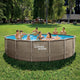 Sommerwellen Schwimmbad Elite Rahmen 488 x 122 cm dunkler dreifacher Korbweave + Filterpomp