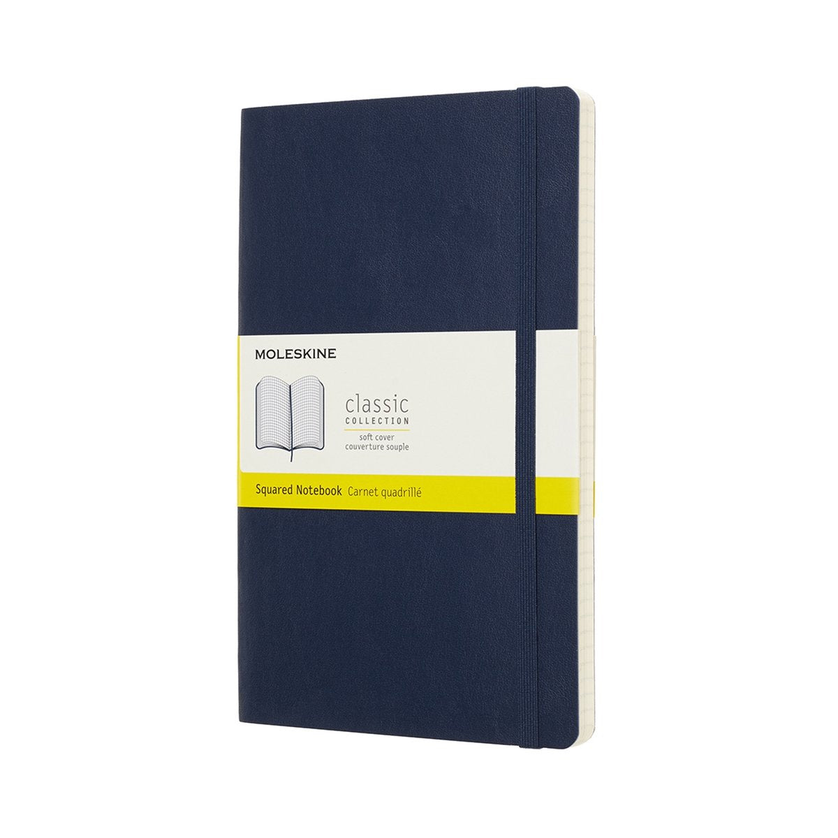 Klassisches Moleskine-Notizbuch – groß – Softcover – kariert – Saphirblau