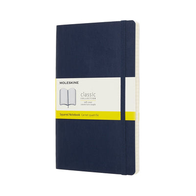 Klassisches Moleskine-Notizbuch – groß – Softcover – kariert – Saphirblau