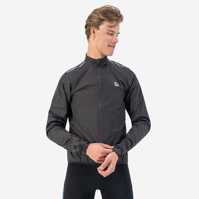 Rogelli Core Fahrrad-Regenjacke Herren – wasserdicht – Schwarz – XL