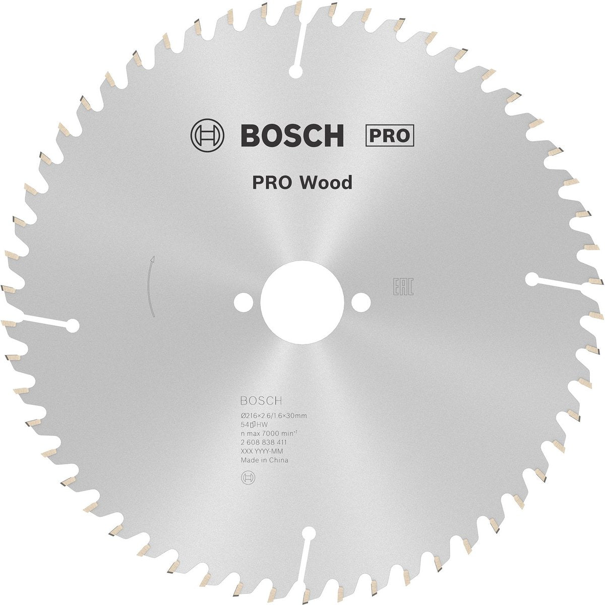 Bosch Pro Holzkreissägeblatt 216 x 2,6 x 30 mm – 2608838411