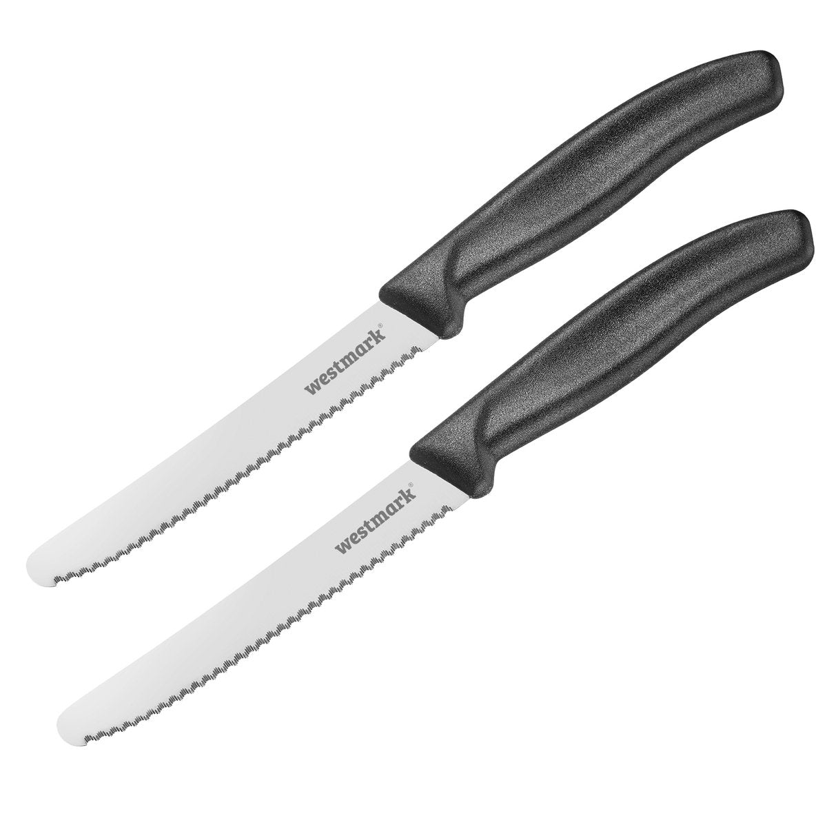 Westmark daily-slice breakfast knives - 2 practical knives, double serrated edge, ideal for bread, tomato sandwiches, dishwasher safe - stainless steel, 13482270