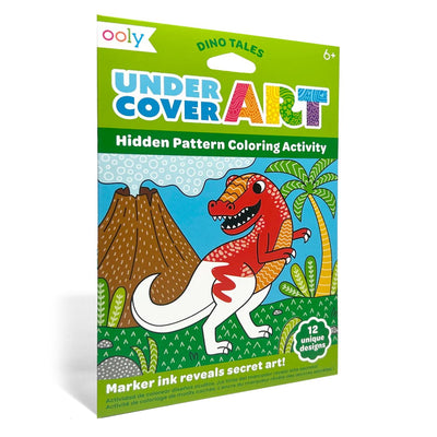 Ooly – Undercover-Kunst – 12 Malseiten mit versteckten Mustern – Dino-Geschichten