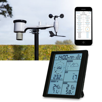 Alecto ws5200 – professionelle WLAN-Wetterstation mit Außensensor – App-Steuerung – 6-in-1