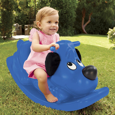 Little Tikes - Schaukelwelpe - Schaukelwippe - Wippe für drinnen und draußen - Blau