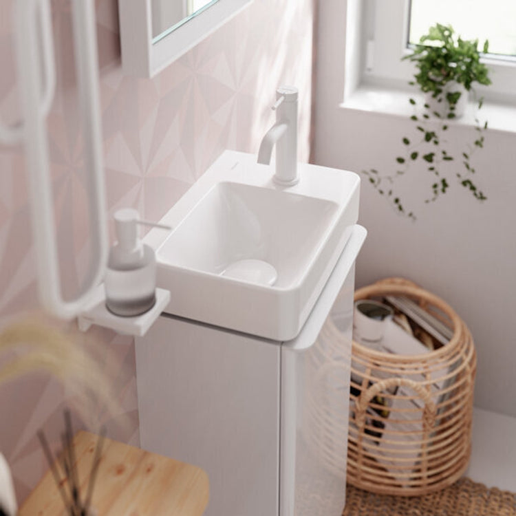 Hansgrohe tecturis s – Waschtischarmatur – Einhebelbedienung – Kaltstart energiesparend – mit Ablaufgarnitur – 80 mm Größe – gebürstete Bronze