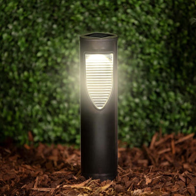 Grundig Erdspieß-LED-Lampe – solarbetrieben – warmweiß – schwarz