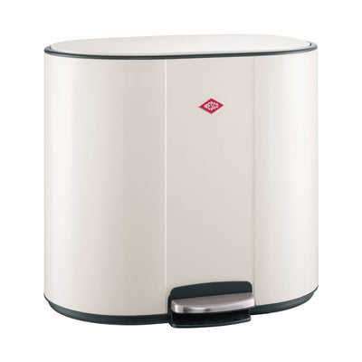 Wesco Multicollector 3 Abfallbehälter Mülltrennung (1x25 Liter, 2x12 Liter) | 49 Liter | Metall - Mattsand | Treteimer mit Absenkautomatik und Geruchsfilter