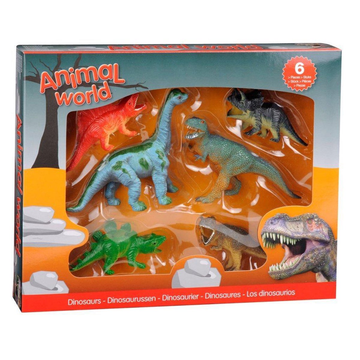 Johntoy Dinosaurier Geschenkbox, 6st.