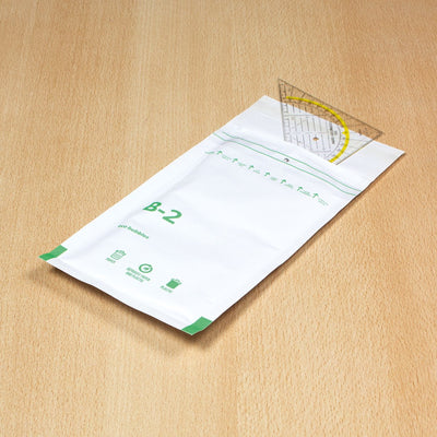 Raadhuis Luftpolsterumschlag – 140 x 225 mm – B12 – mit Klebestreifen – weiß – 200 Stück – rd-306612