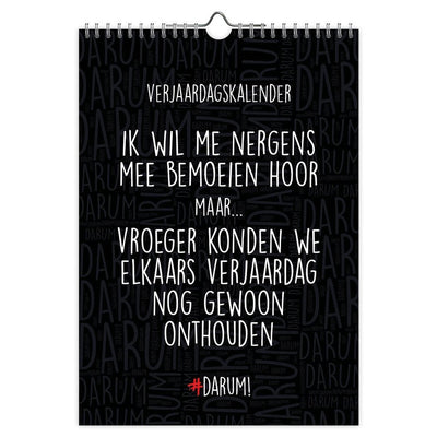 Comello Geburtstagskalender darum im A4-Format
