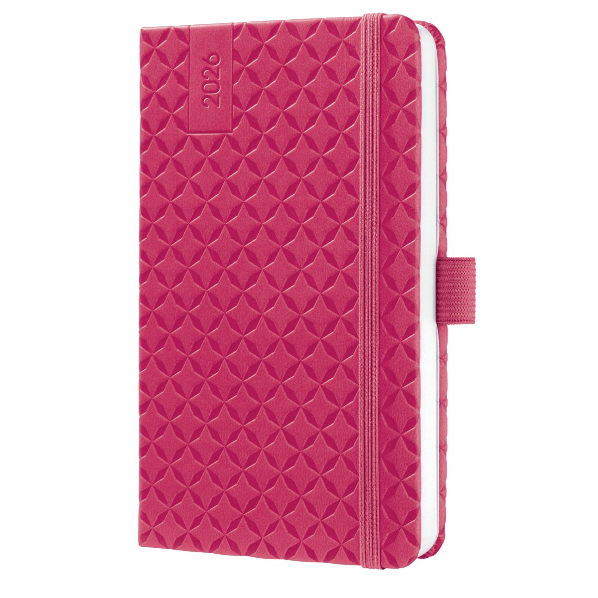 Sigel Wochenplaner Flair 2026 – Größe A6 – Fuchsia Pink – Hardcover – si-j6104