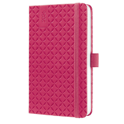 Sigel Wochenplaner Flair 2026 – Größe A6 – Fuchsia Pink – Hardcover – si-j6104