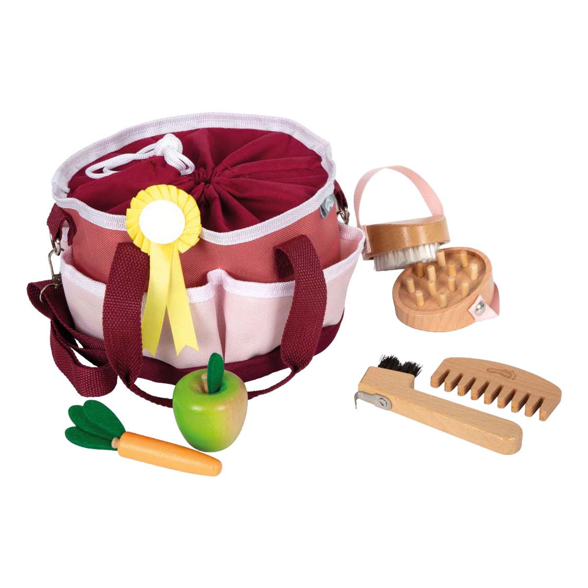 Small Foot - Pferdepflegeset mit Tasche rot