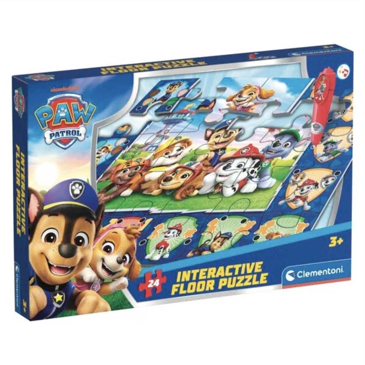 Clementoni – Paw Patrol – interaktives Bodenpuzzle – 24 Teile