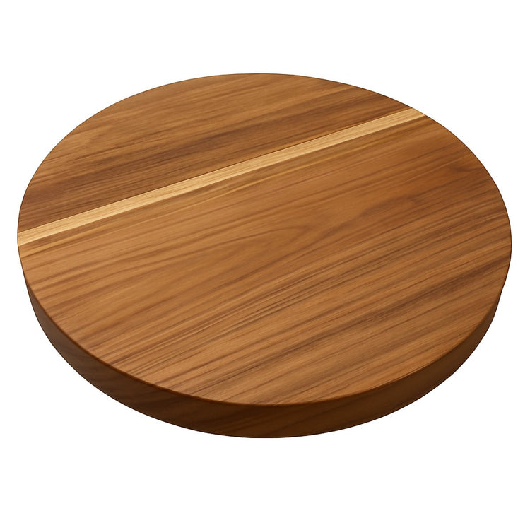 Basic kulinarischer Hackblock – Teakholz – FSC Flegt zertifiziert – nachhaltig – rund – 45 x 6 cm