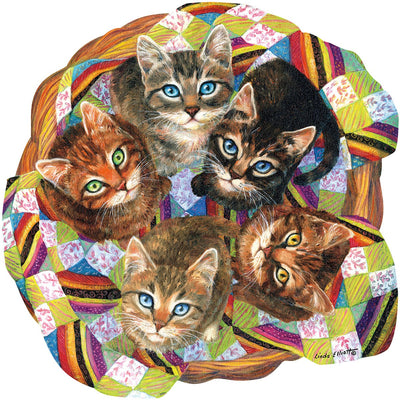 Sunsout Puzzle Katzenkorb Puzzle Linda Elliott 750 Teile Pappe.
