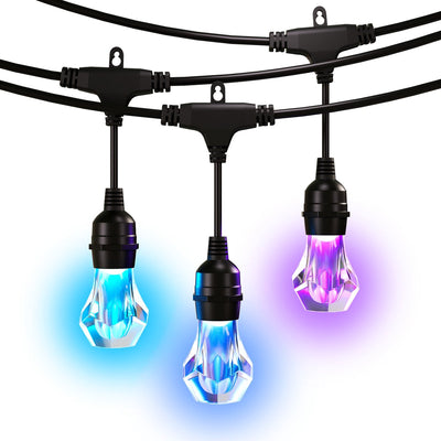 Nanoleaf Essentials Matter Smart Mehrfarben-Außenlichterketten-Erweiterungspaket – Matter – LED – 15 m – Schwarz