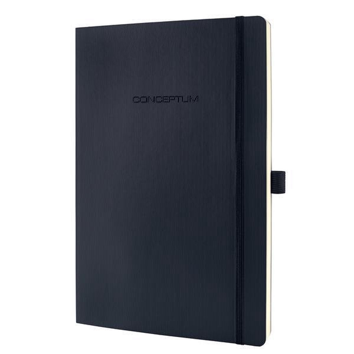 Sigel Notizbuch – Conceptum Pure – A4 – Schwarz – Softcover – 194 Seiten – 80 Gramm – Punkte – Si-Co308