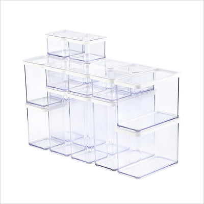 Rotho Loft – Set Premium-Aufbewahrungsbehälter 19-teilig – luftdicht – spülmaschinenfest – weiß