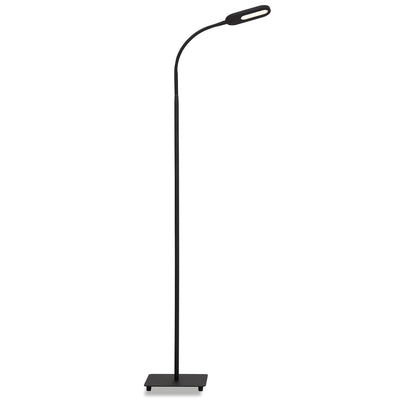 Briloner Bürotreppe – LED-Stehleuchte – schwarze Stehleuchte – mit CCT-Farbtemperatursteuerung – dimmbar – mit Touch – neigbar – 128 cm
