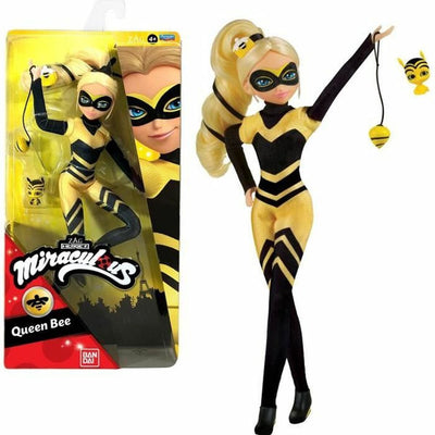 Bandai – Miraculous Ladybug – Modepuppe 26 cm – Bienenkönigin – Miraculous-Puppe mit Jo-Jo und Kami – offiziell lizenzierte Miraculous – Bienenkönigin-Puppe – P50003