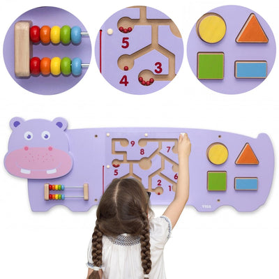 Vigatoys Viga Toys – Nilpferd – Wandspielbrett – Multi