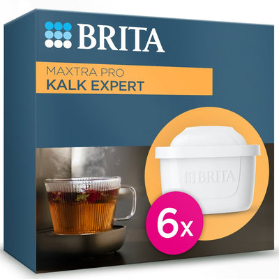 Brita Wasserfilterkartusche Maxtra Pro Limescale Expert – 6 Stück – Original Wasserfilter für alle Kannen zum Schutz von Geräten mit hartem Wasser – filtert unter anderem Kalk, Verunreinigungen, Chlor und Metalle