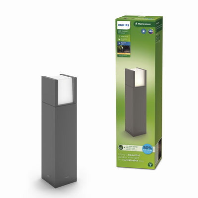 Philips LED Philips Arbor Sockelleuchte – ultraeffizient – Anthrazit – 3,8 W