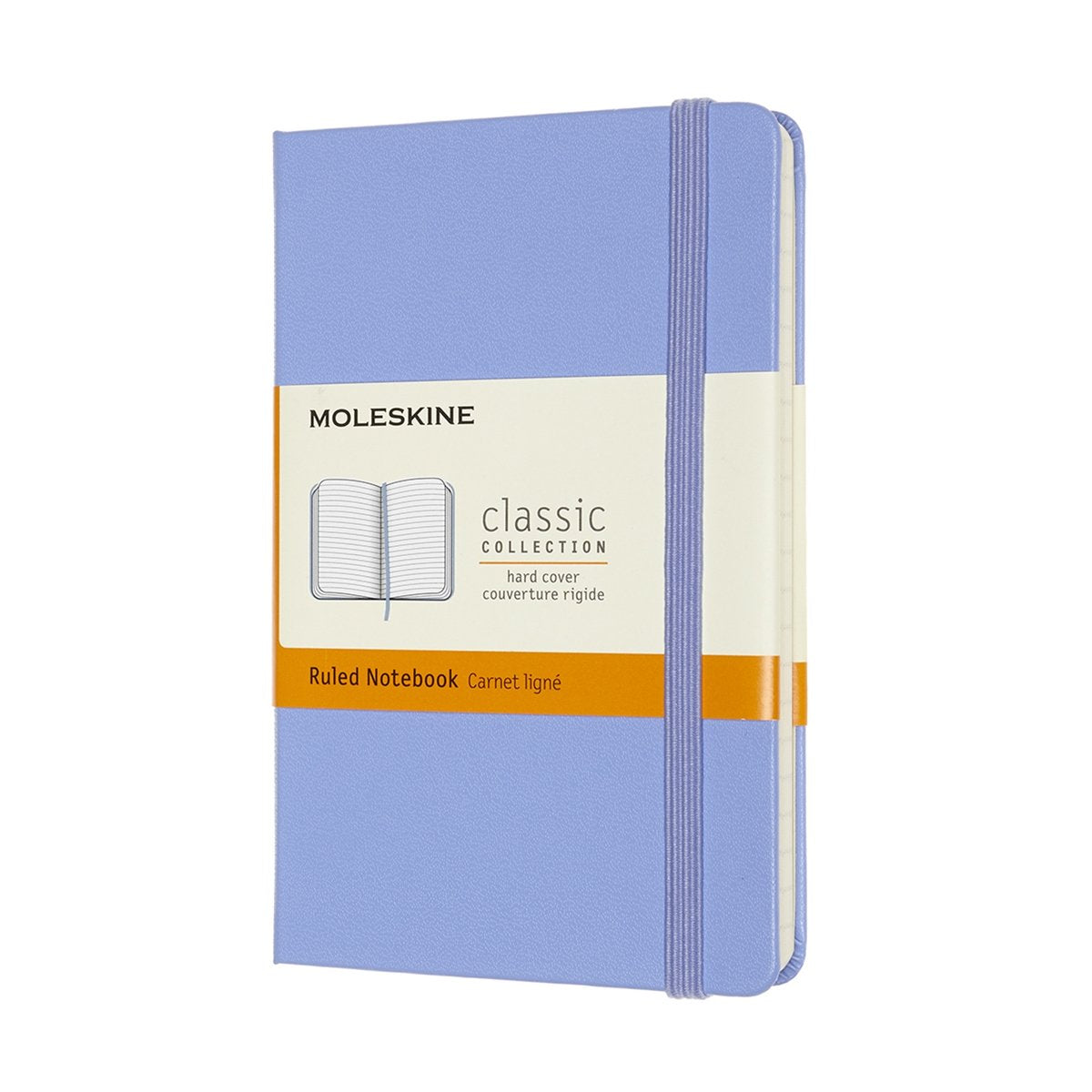 Klassisches Moleskine-Notizbuch – Tasche – Hardcover – liniert – Hortensienblau