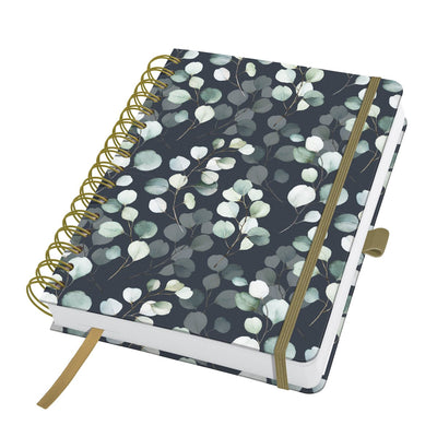 Sigel-Spiralnotizbuch – A5 – Jolie – Eukalyptusnacht – 240 Seiten – Punkte – 120-Gramm-Papier – si-jn657