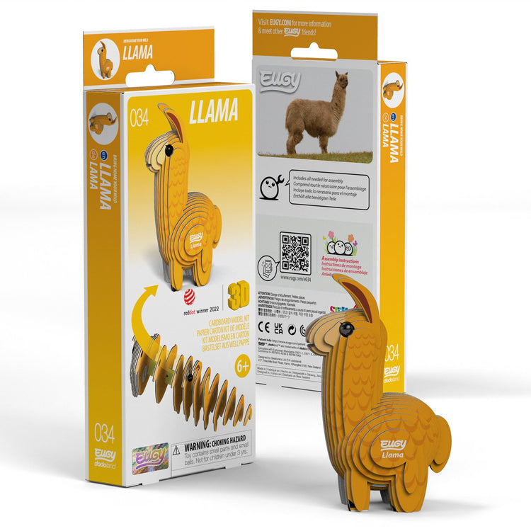 Eugy 3D-Puzzle – Lama – wilde Tiere – nachhaltig – alle sammeln – 6 Jahre