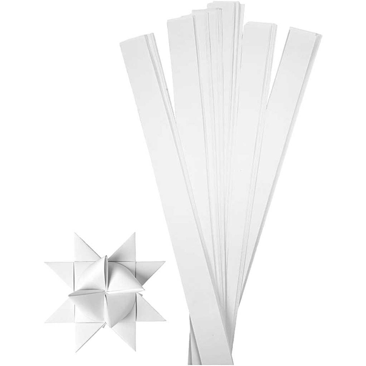 Creativ Company Flechtstreifen, L: 73 cm, T 11,5 cm, B: 25 mm, weiß, 100 Streifen 1 Box