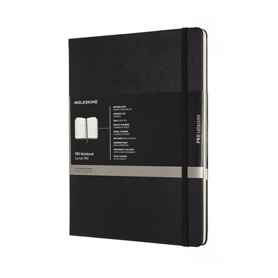 Professionelles Moleskine-Notizbuch – extra groß – Hardcover – Schwarz